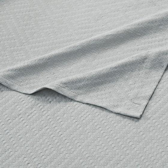 Grey - Spa Retreat Matelassé Cotton Shower Curtain (72"x72")