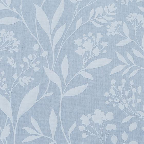 Blue - Jacquard Botanica Cotton Shower Curtain  (72"x72")
