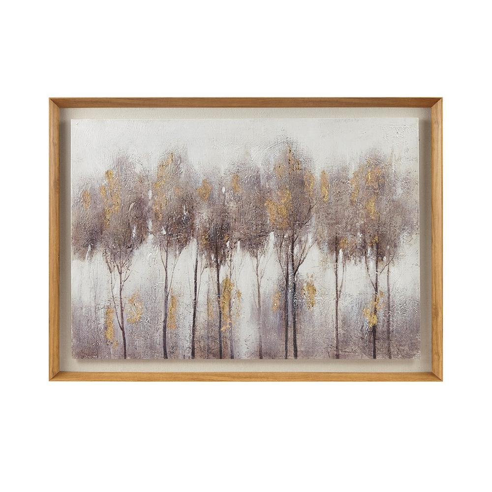 Forest, Hand Painted Wall Art - Framed Canvas (35.50" x 25.50")