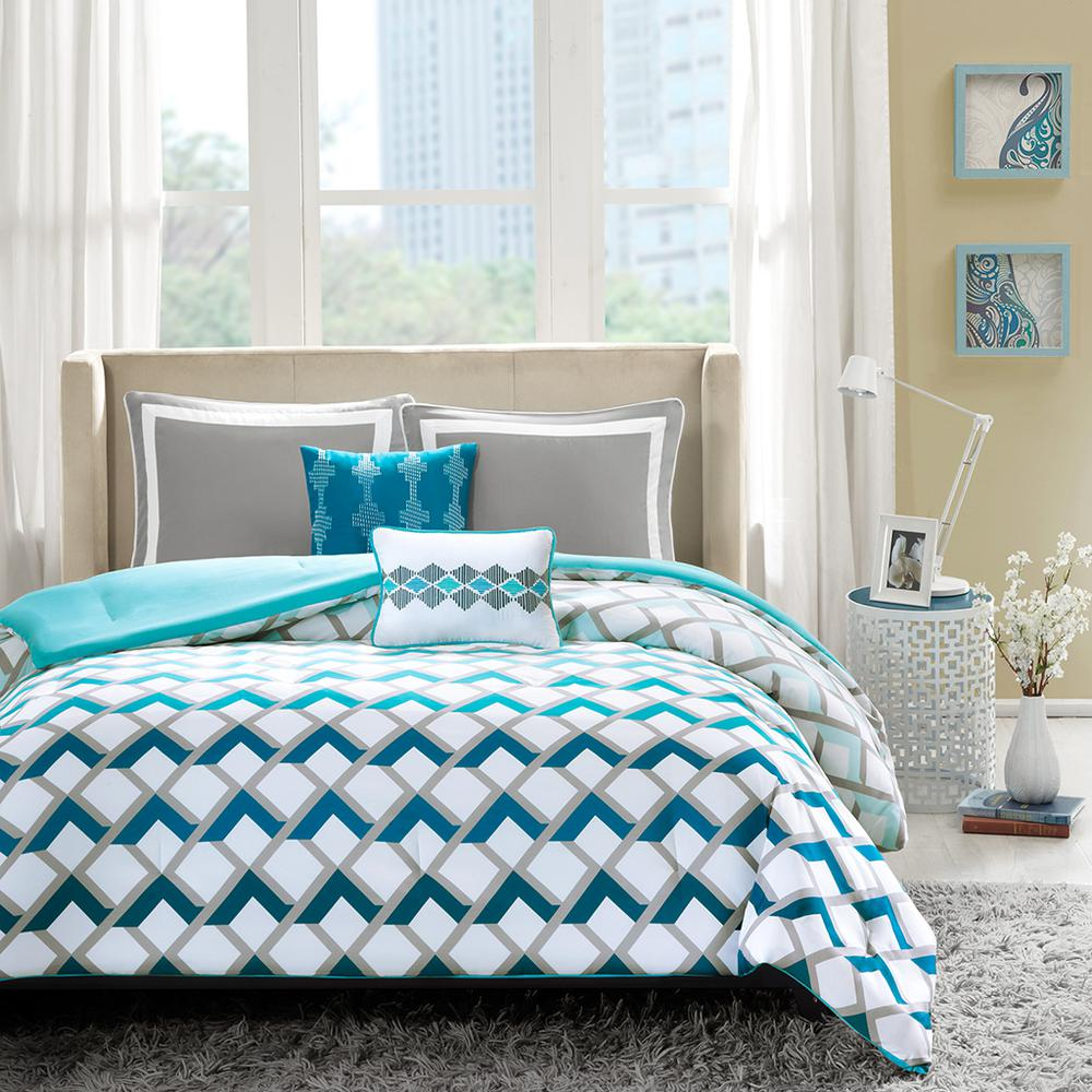 Polished Modern Design Comforter Set (5 Piece) Full/Queen