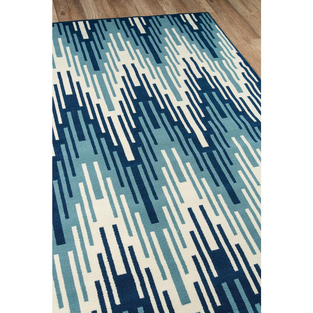 Blue -  Exquisite Spiky Waves Pattern Indoor/Outdoor Modern Rug (6'7" X 9'6")