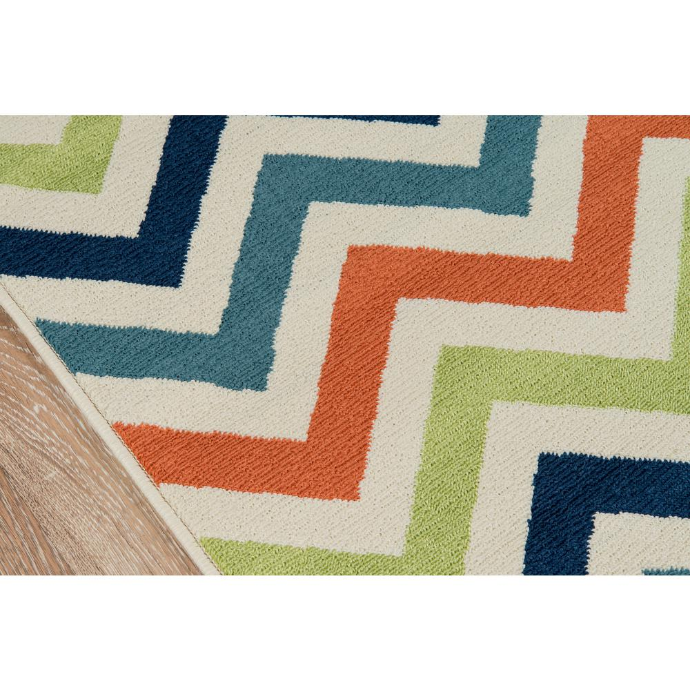 Multicolor - Exquisite Waves Pattern Indoor/Outdoor Modern Runner Rug (2'3" X 7'6")