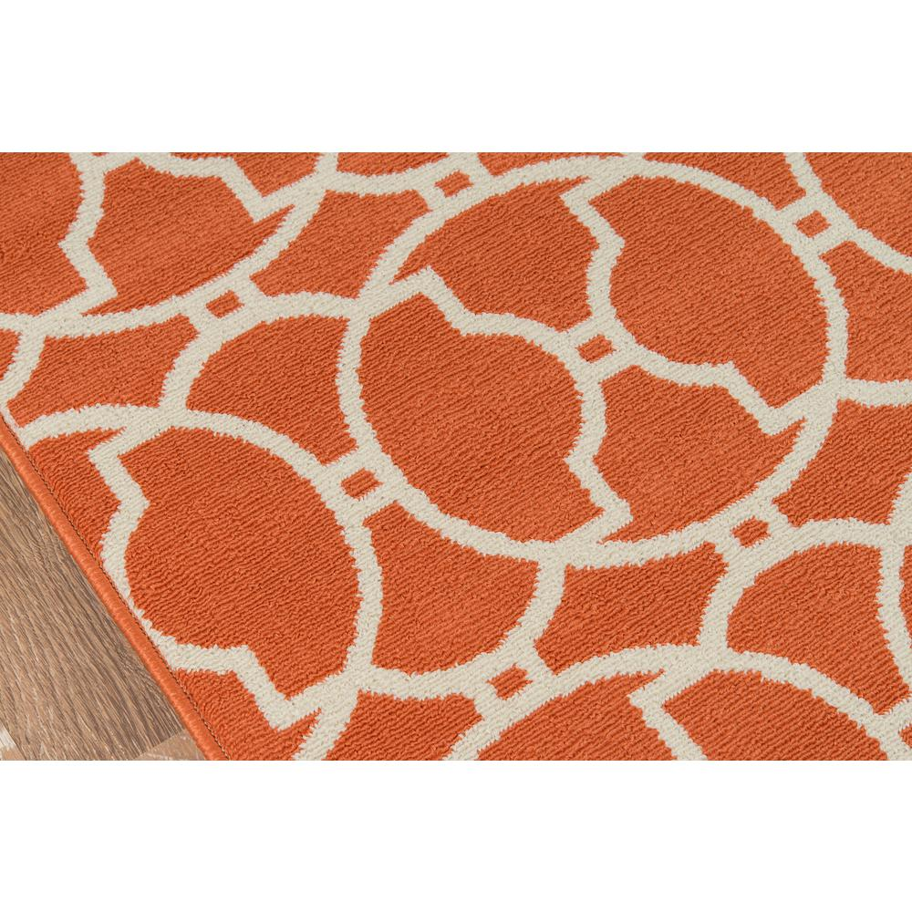Orange - Stylish Trellis Pattern Indoor/Outdoor Modern Runner Rug (2'3" X 7'6")