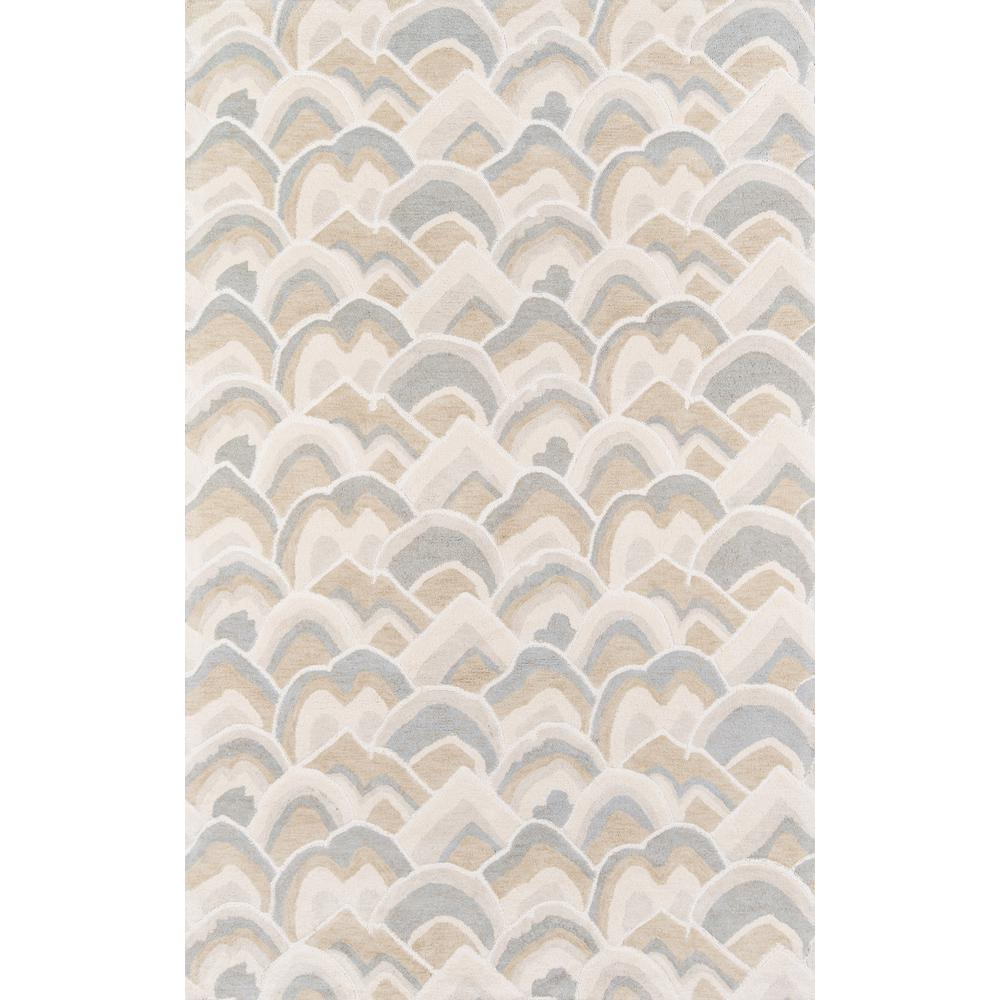 Taupe - Artistic Modern Cotton Runner Rug (2' X 3')