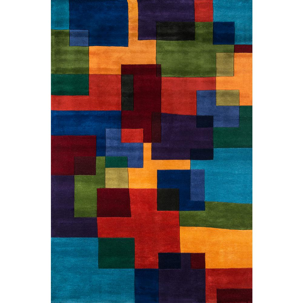 Multicolor Squares - Artisan Impressions Modern Rug (3'6" X 5'6")