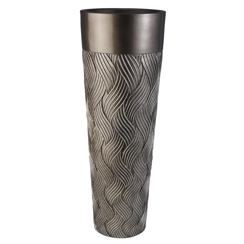 Modern Luxe Weave Pattern Decorative Vase (22")