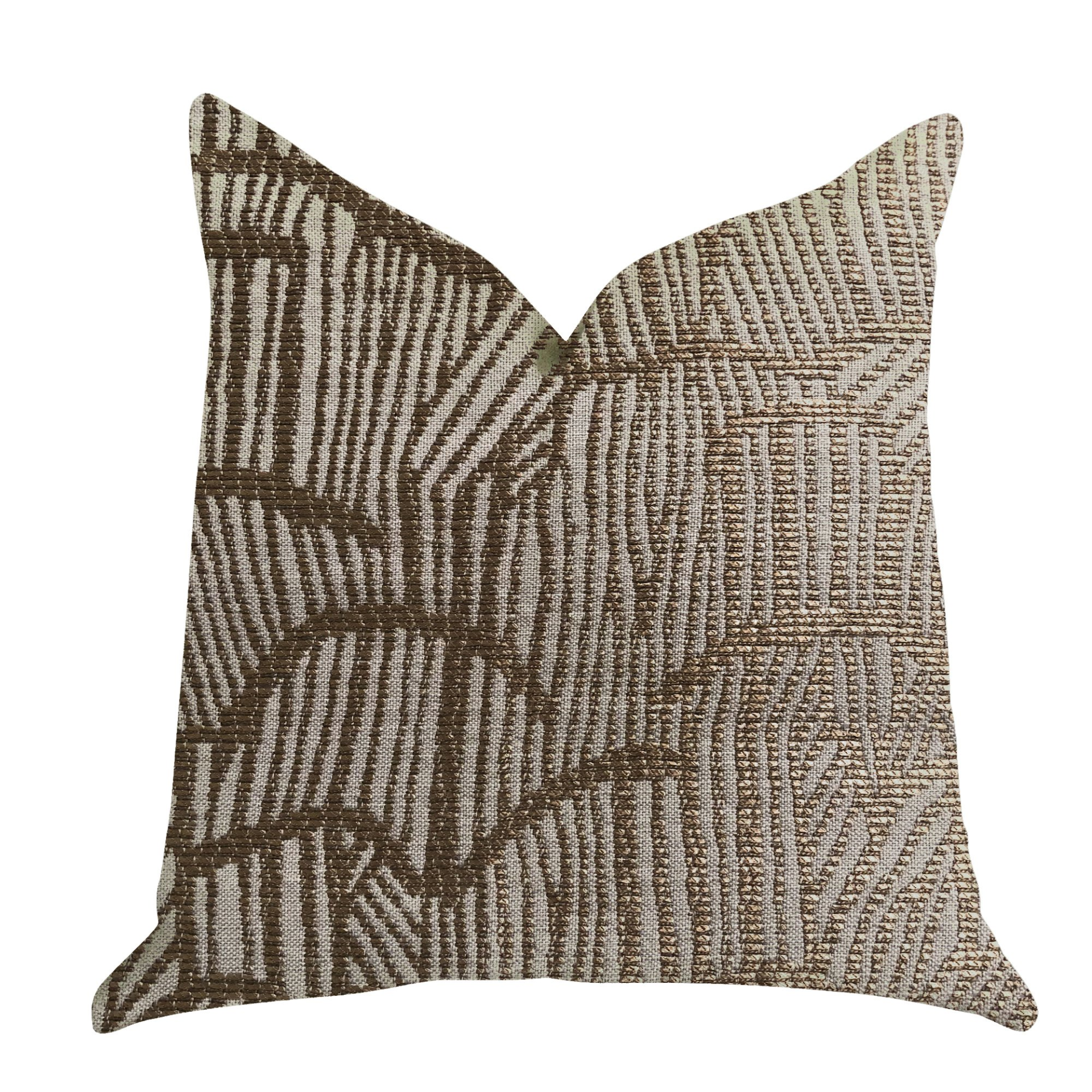 Gold & Beige - Shimmering Rayon Luxury Pillow (Multiple Size)