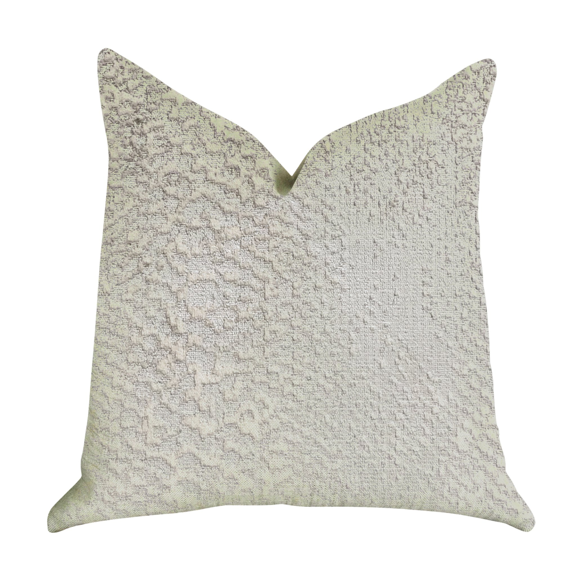 Serene Off-White & Silver Hue Luxury Pillow (Multiple Size)