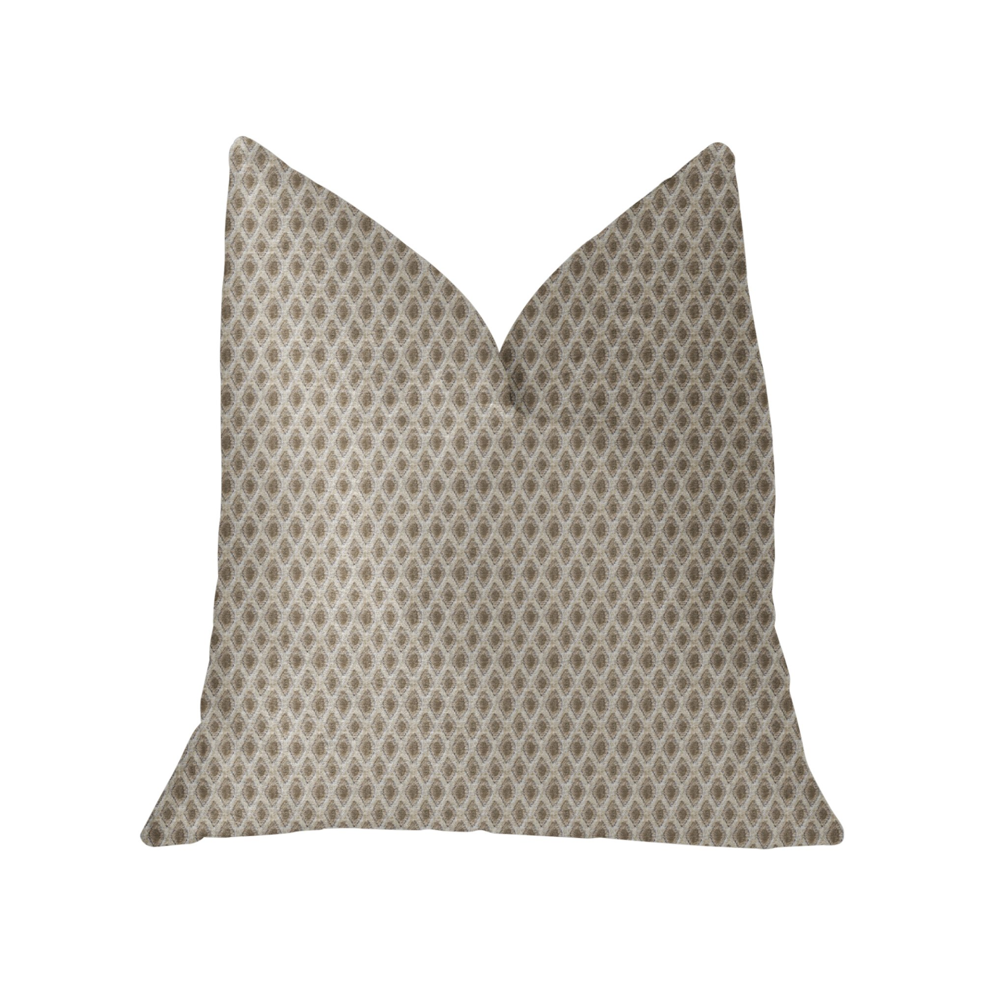 Beige & Brown - Diamond Inspired Design Luxury Pillow (Multiple Size)
