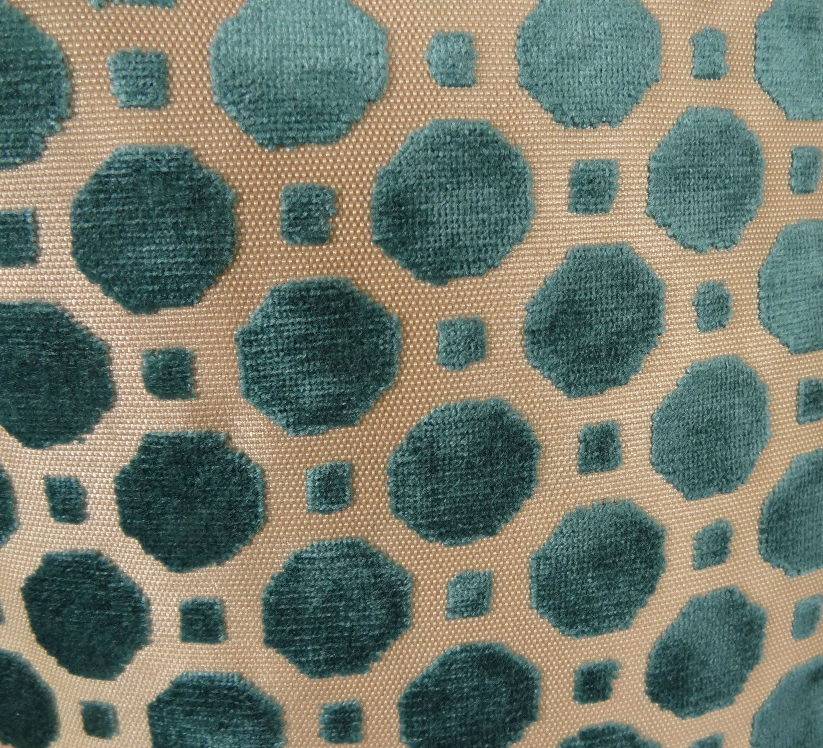 Turquoise and Taupe Geometric Design Luxury Pillow (Multiple Size)
