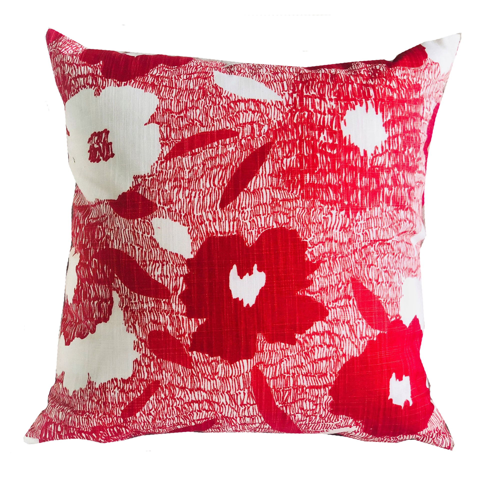 Red & Beige - Caribbean Bliss Luxury Pillow (Multiple Size)
