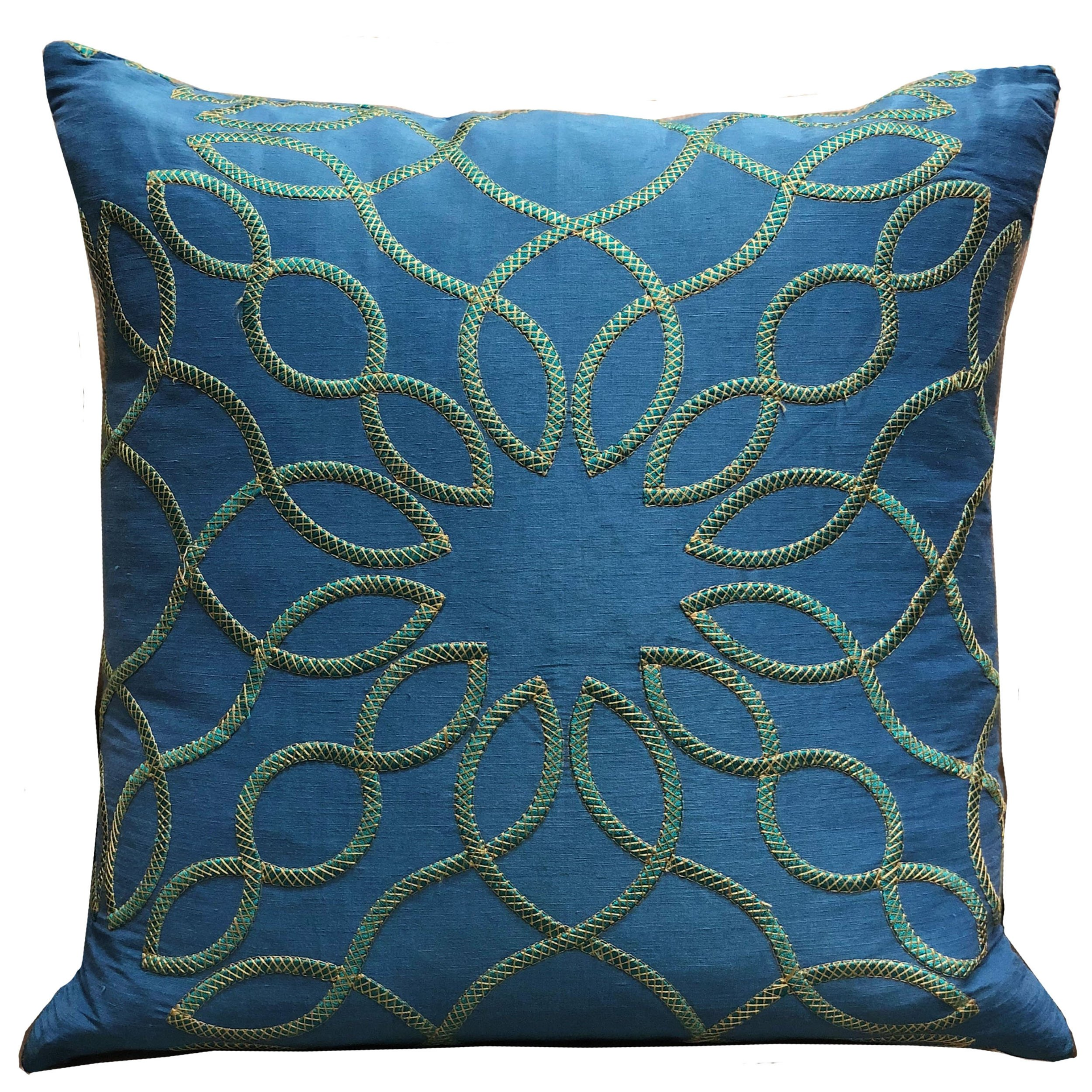 Blue & Green - Tranquil Artisanal Luxury Pillow (Multiple Size)