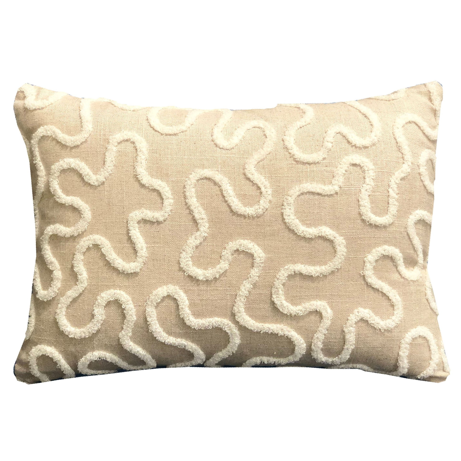 Trendy Beige Trellis Design Luxury Pillow (Multiple Size)