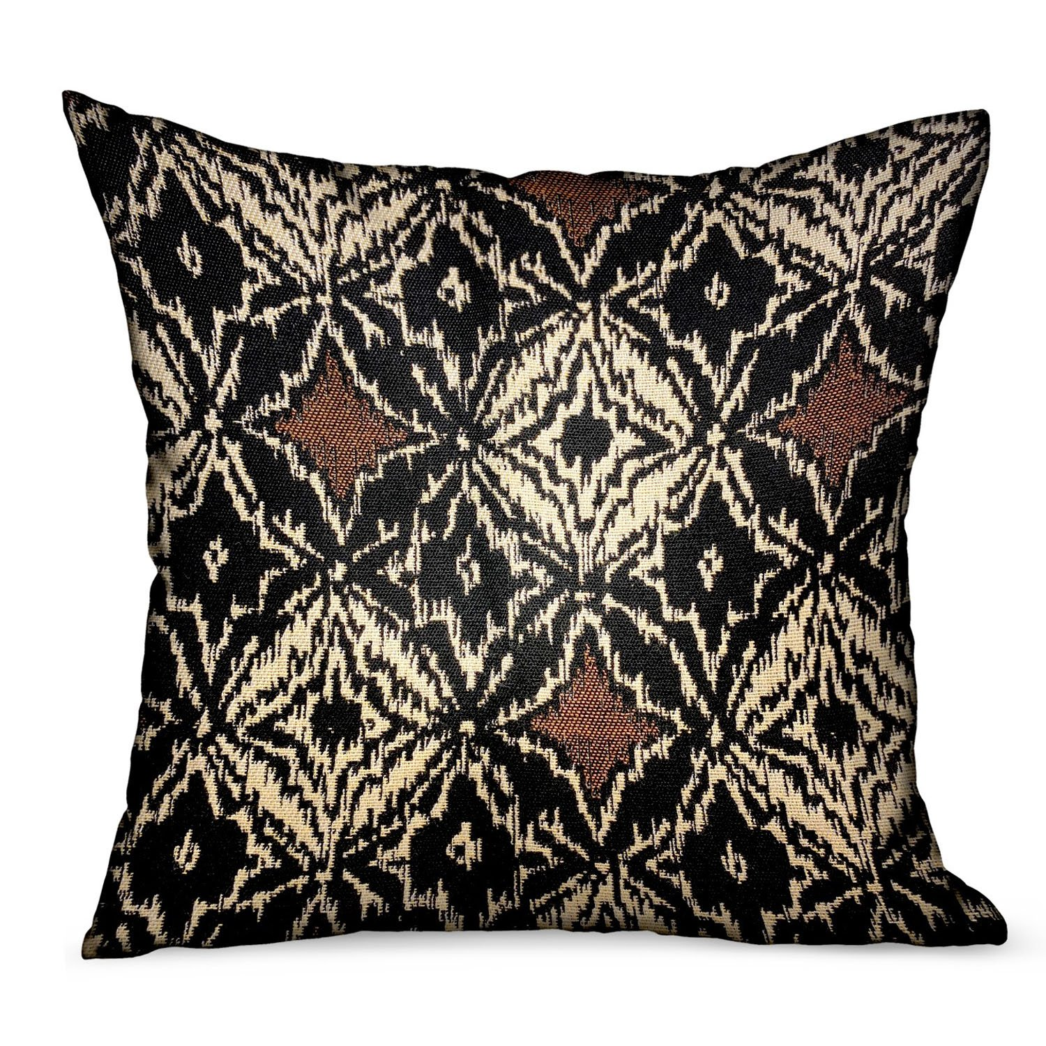 Bold Elegant Balck & Beige Luxury Outdoor/Indoor Throw Pillow (Multiple Size)