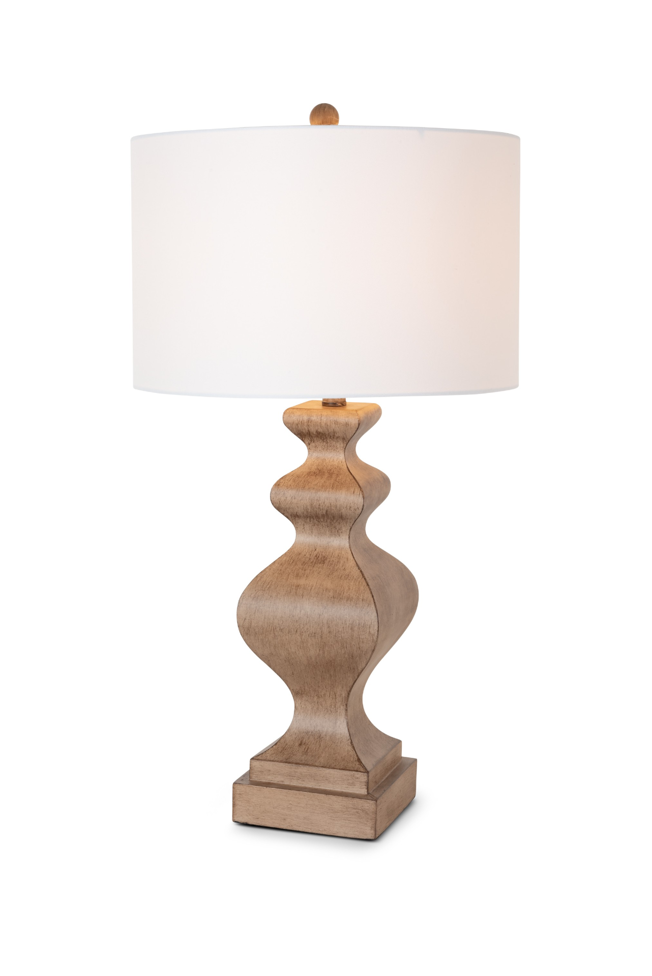 Chic Warm Brown Curvaceous Table Lamp Set (31"H)