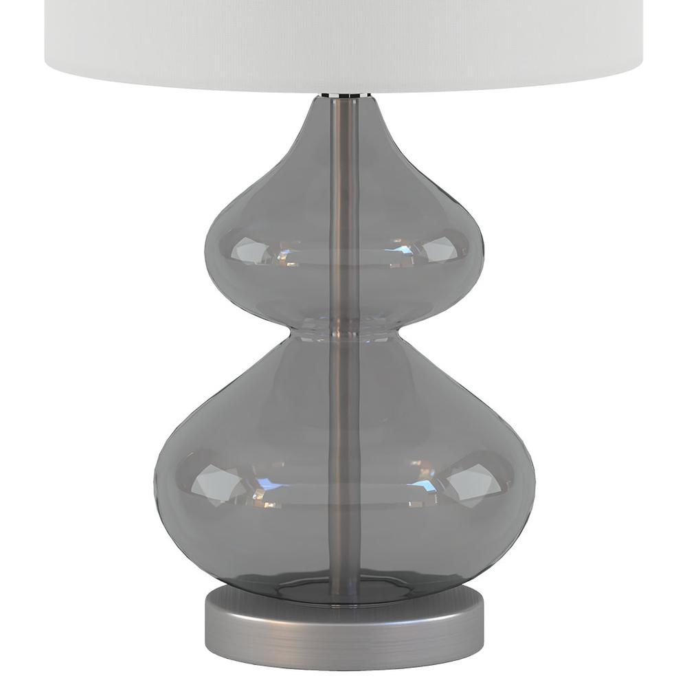 Grey Curvy Transitional Style Table Lamp Set (25.25"H)