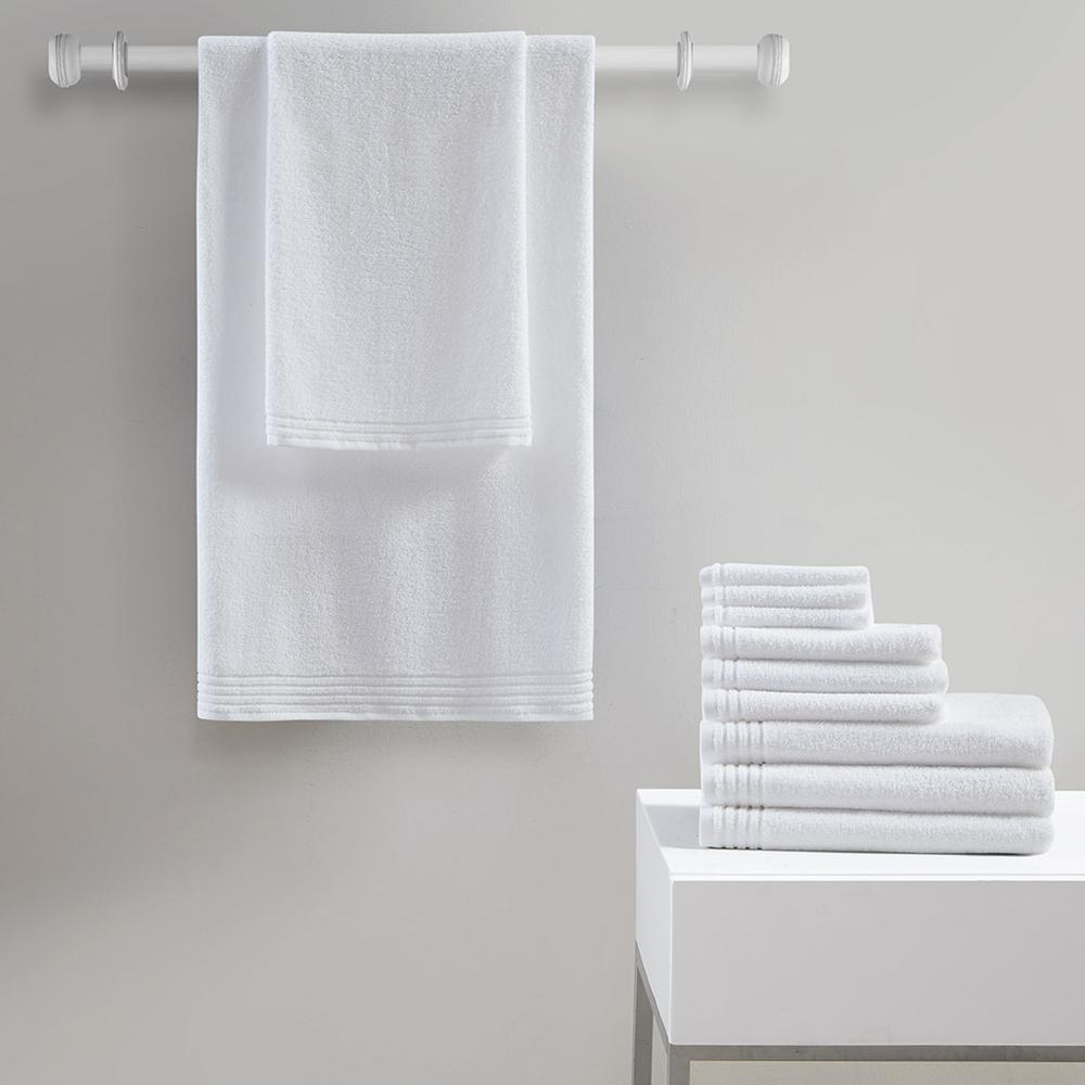 White - Super Soft Lightweight Cotton Bath Towel Set (12 Piece)