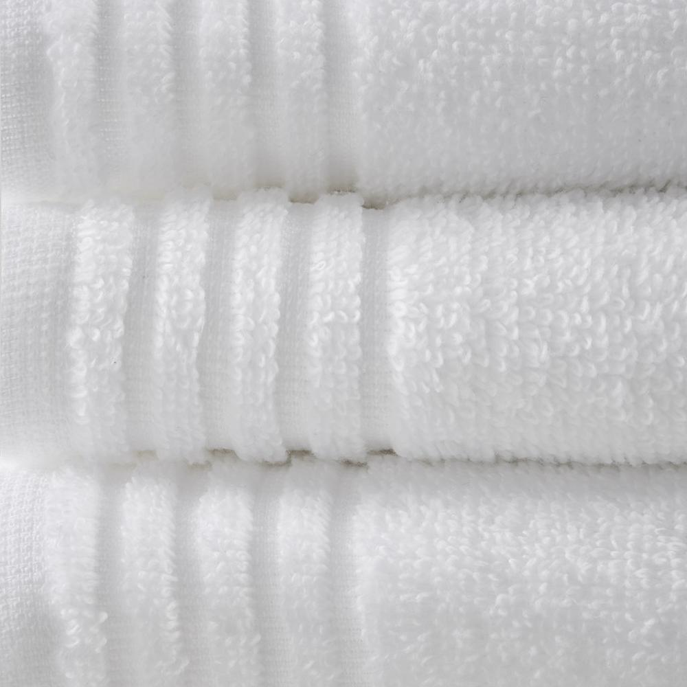White - Super Soft Lightweight Cotton Bath Towel Set (12 Piece)