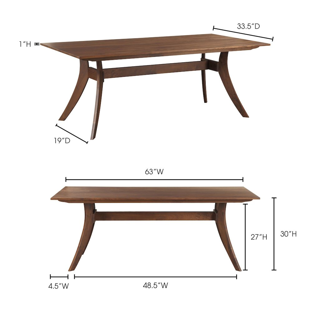 Solid Walnut Charm Dining Table