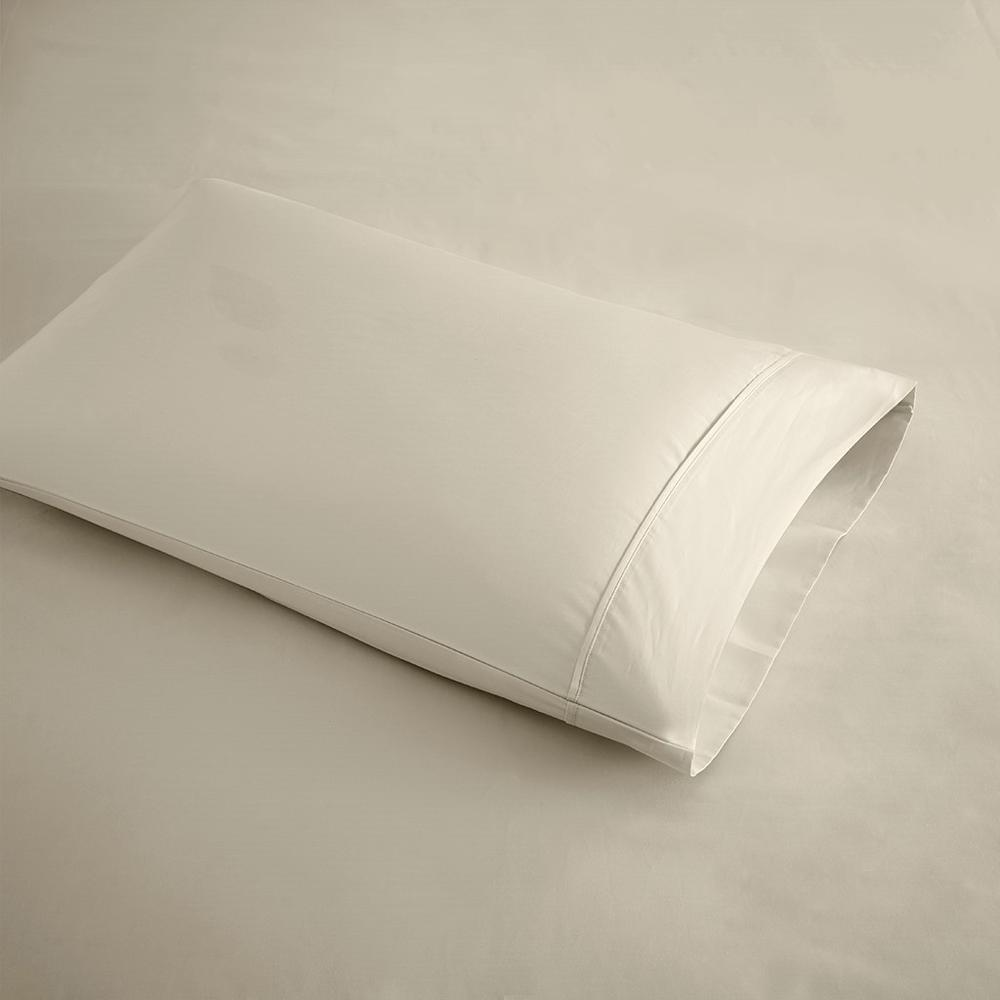 Ivory - Premium Wrinkle Resistant Cotton Sateen Sheet Set (King)