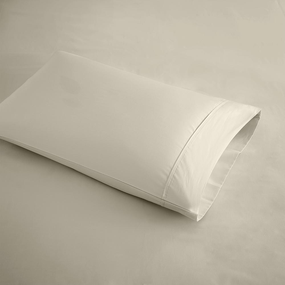 Ivory - Premium Wrinkle Resistant Cotton Sateen Sheet Set (Queen)