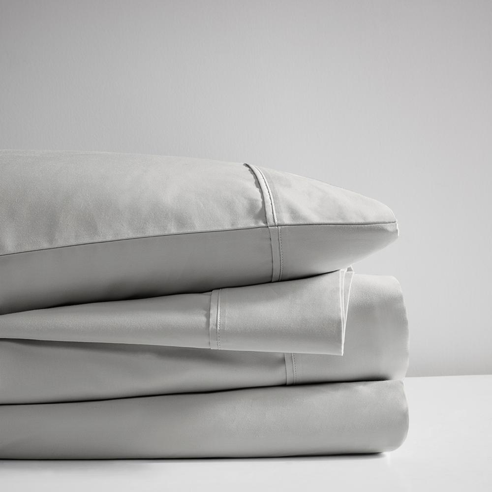 Grey - Premium Wrinkle Resistant Cotton Sateen Sheet Set (Full)