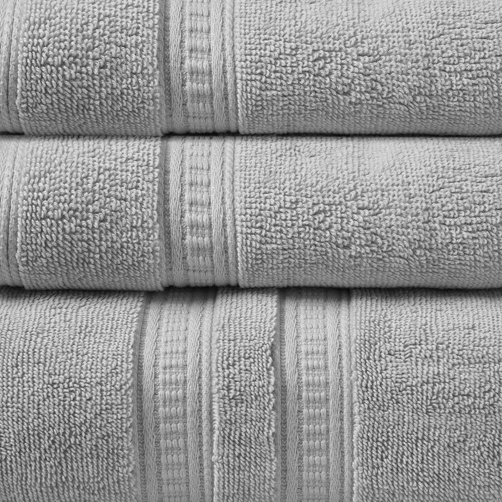 Grey - Uniquely Soft Cotton Feather Towel Set (6 Piece)