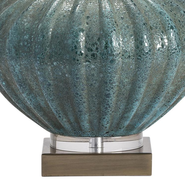 Elegant Transitional Teal Hue Table Lamp (29.0"H)