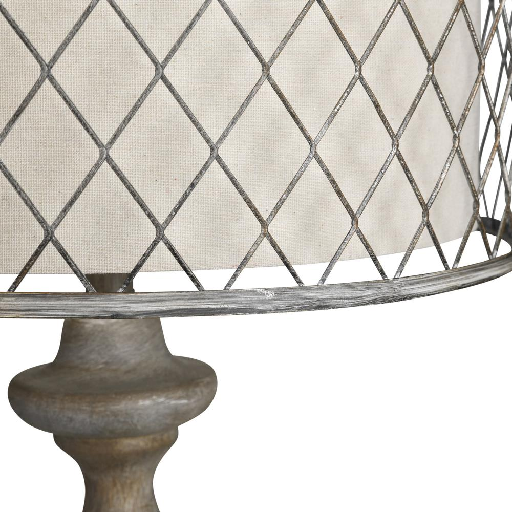 Unique Antique Graywash Tone Floor Lamp (60"H)