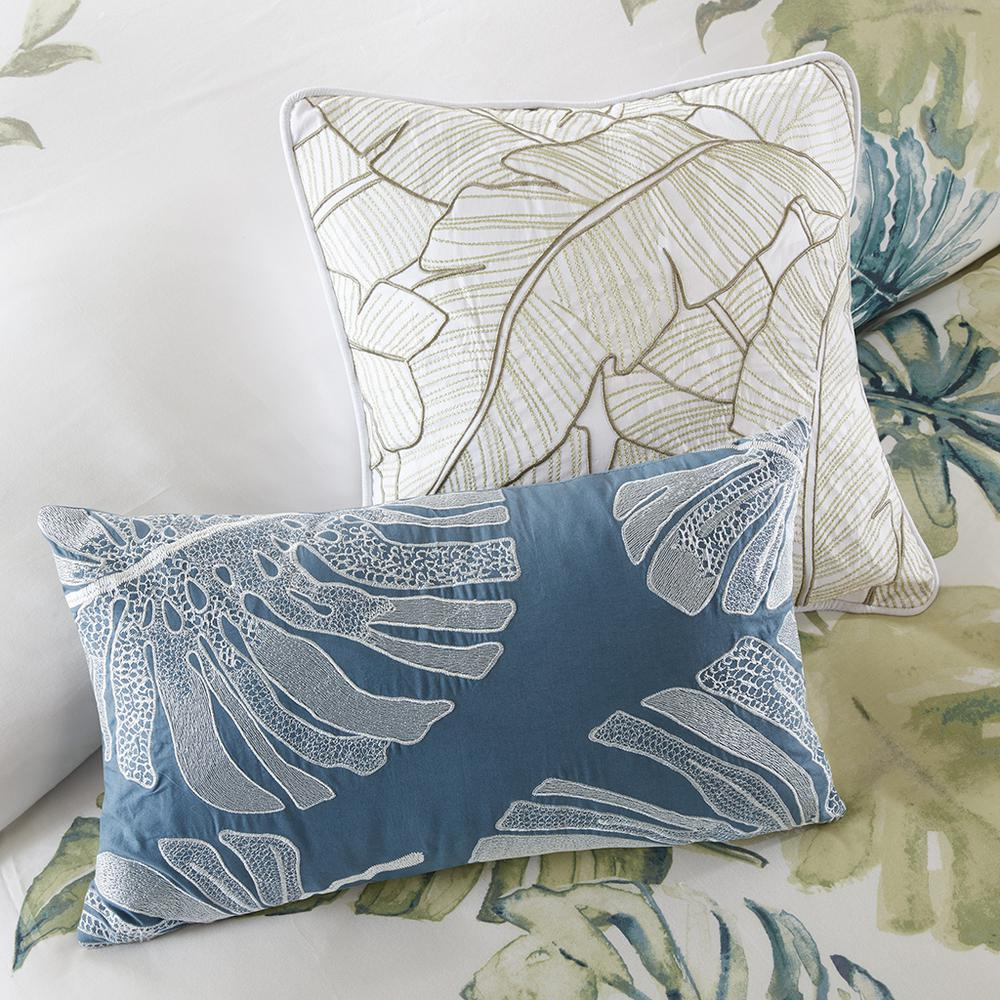 Exquisite Tropical Plant Pattern Comforter Set (6 Piece) Full