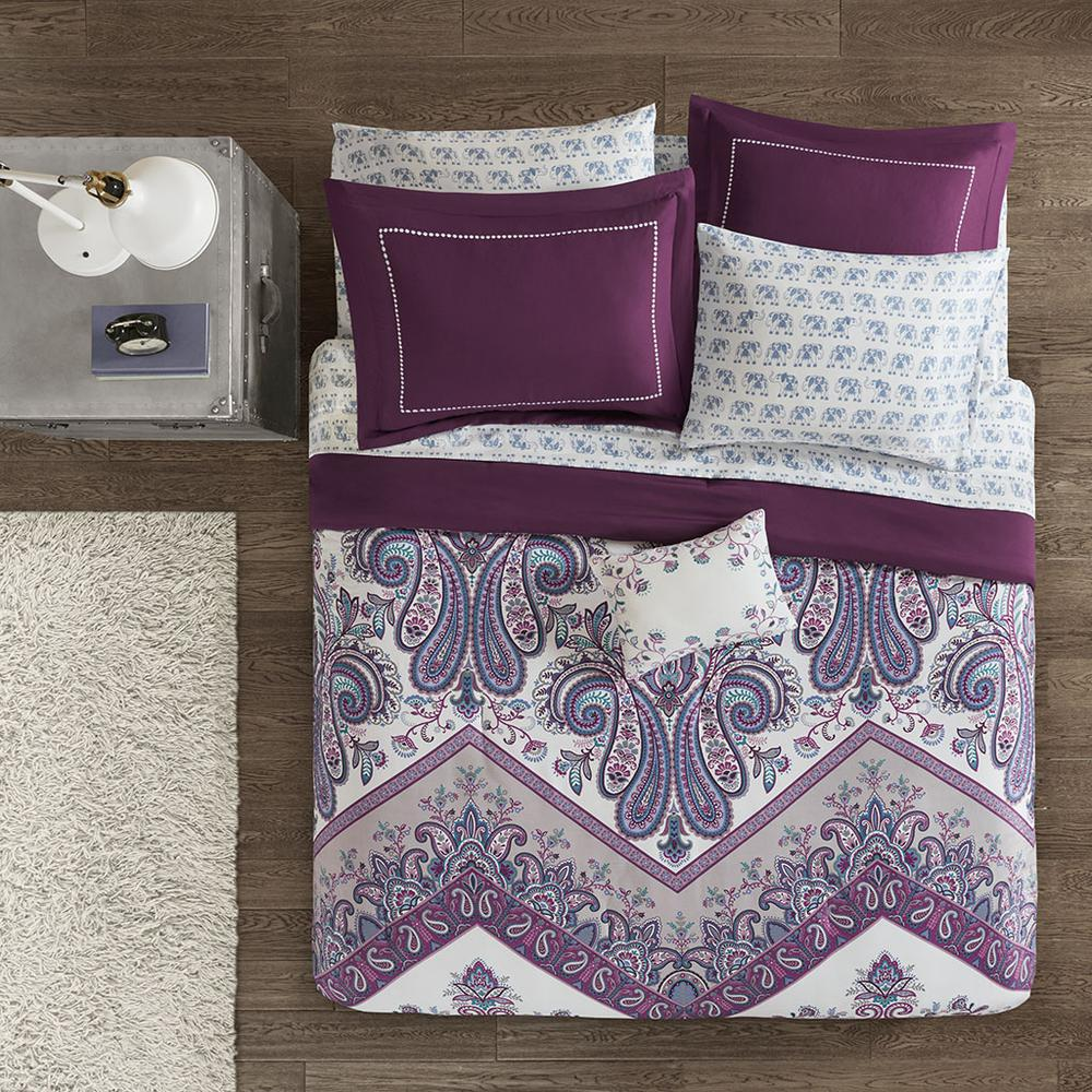 Chic Bohemian Design Comforter Set ( 9 Piece) Full