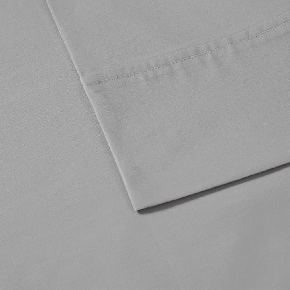 Grey - Classic Cotton Percale Sheet Set (Cal King)