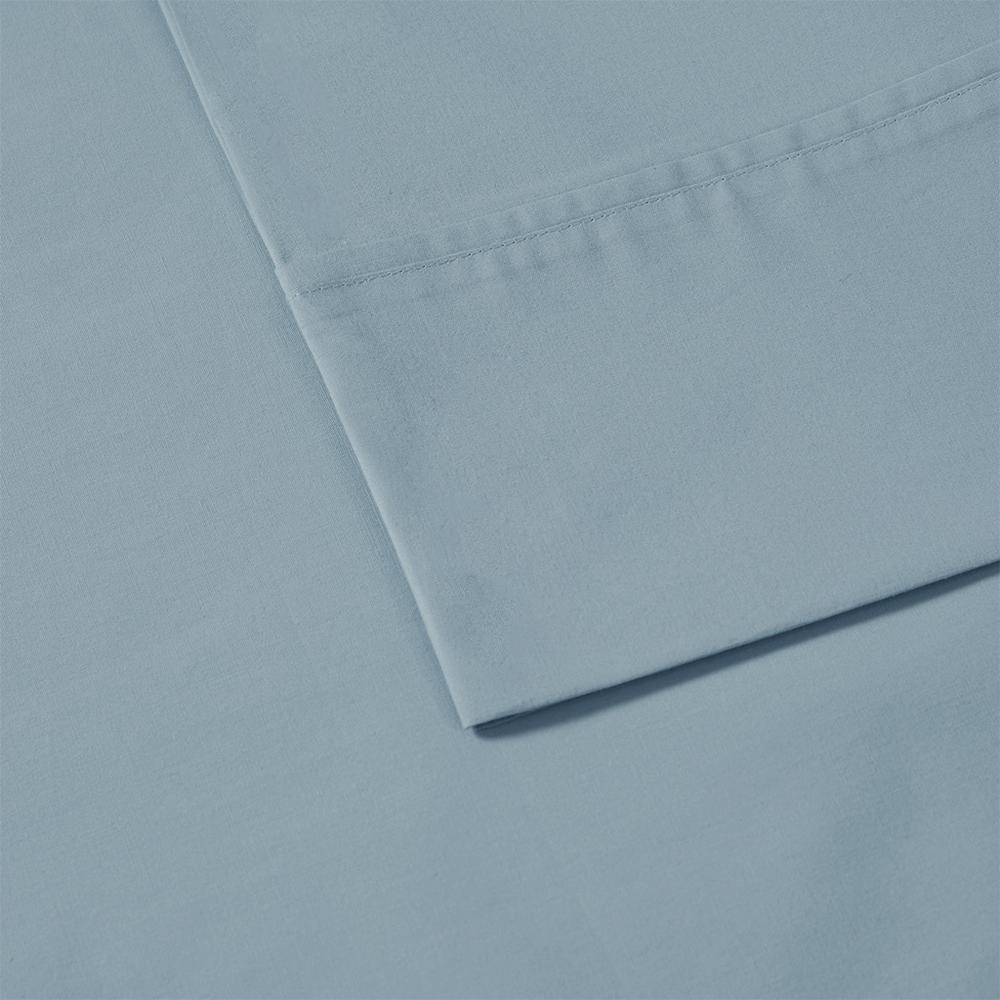 Blue - Classic Cotton Percale Sheet Set (Queen)