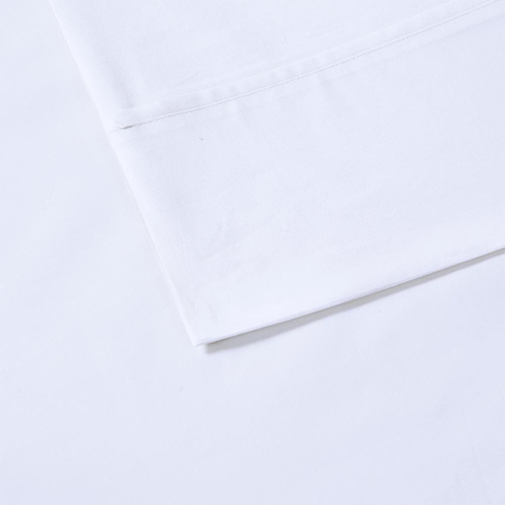 White - Classic Cotton Percale Sheet Set (Queen)