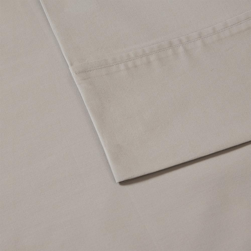 Tan - Classic Cotton Percale Sheet Set (Queen)
