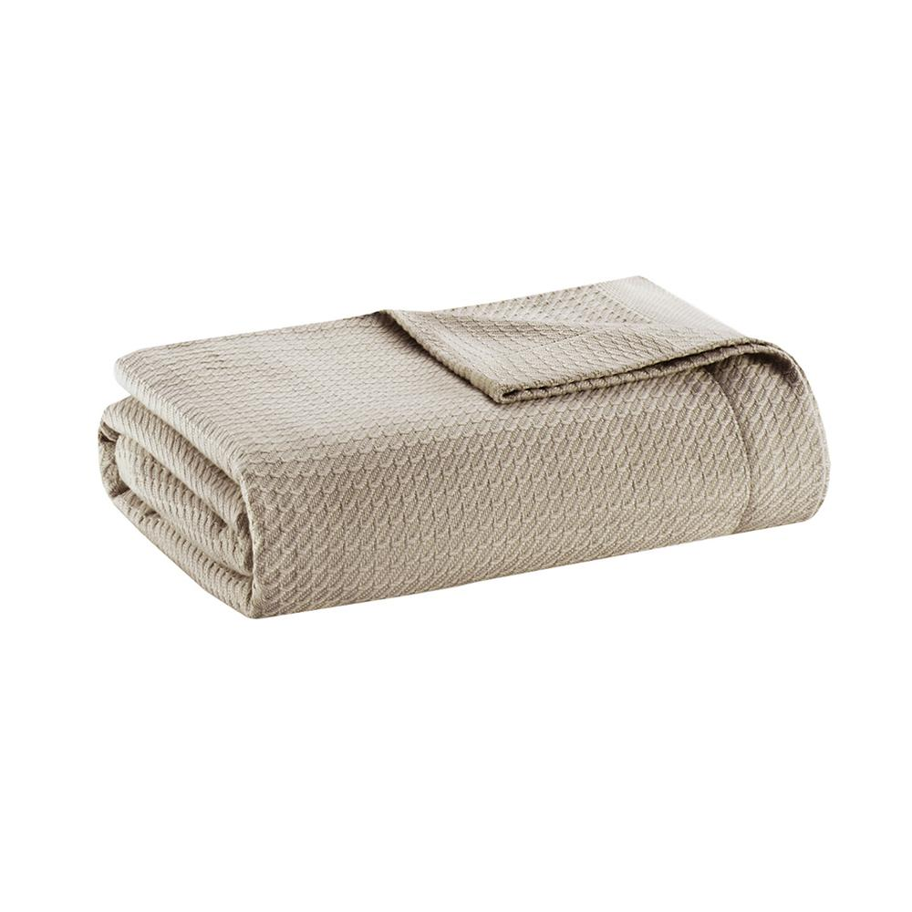 Egyptian Cotton Blanket (90"L x 66"W) Khaki