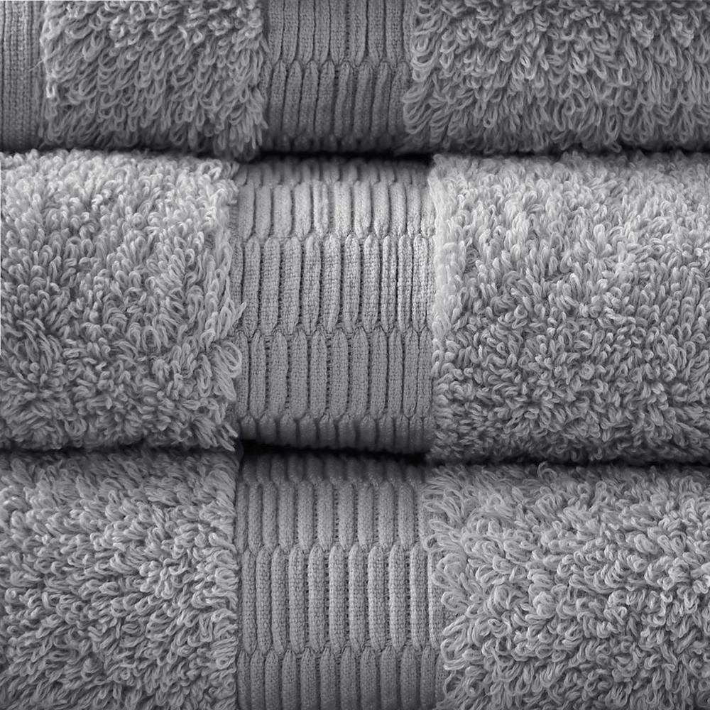 Grey - Luxurious Egyptian Cotton Bath Towel Set (6 Piece)