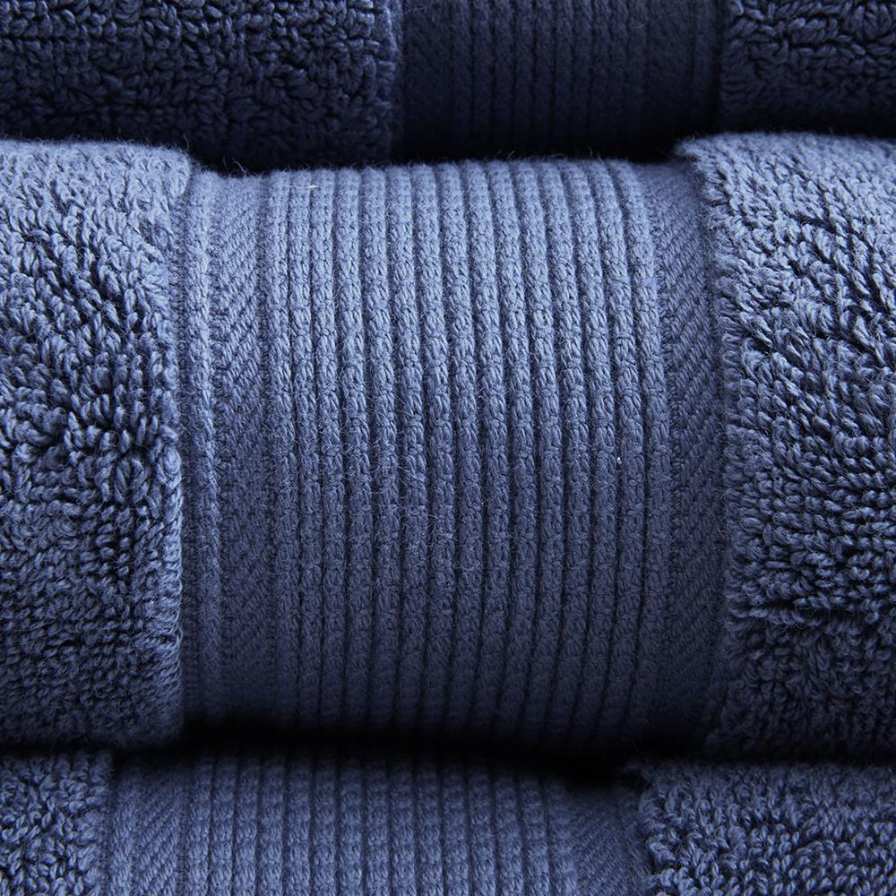 Navy - Spa Quality Signature Cotton Bath Towel Set (8 Piece)