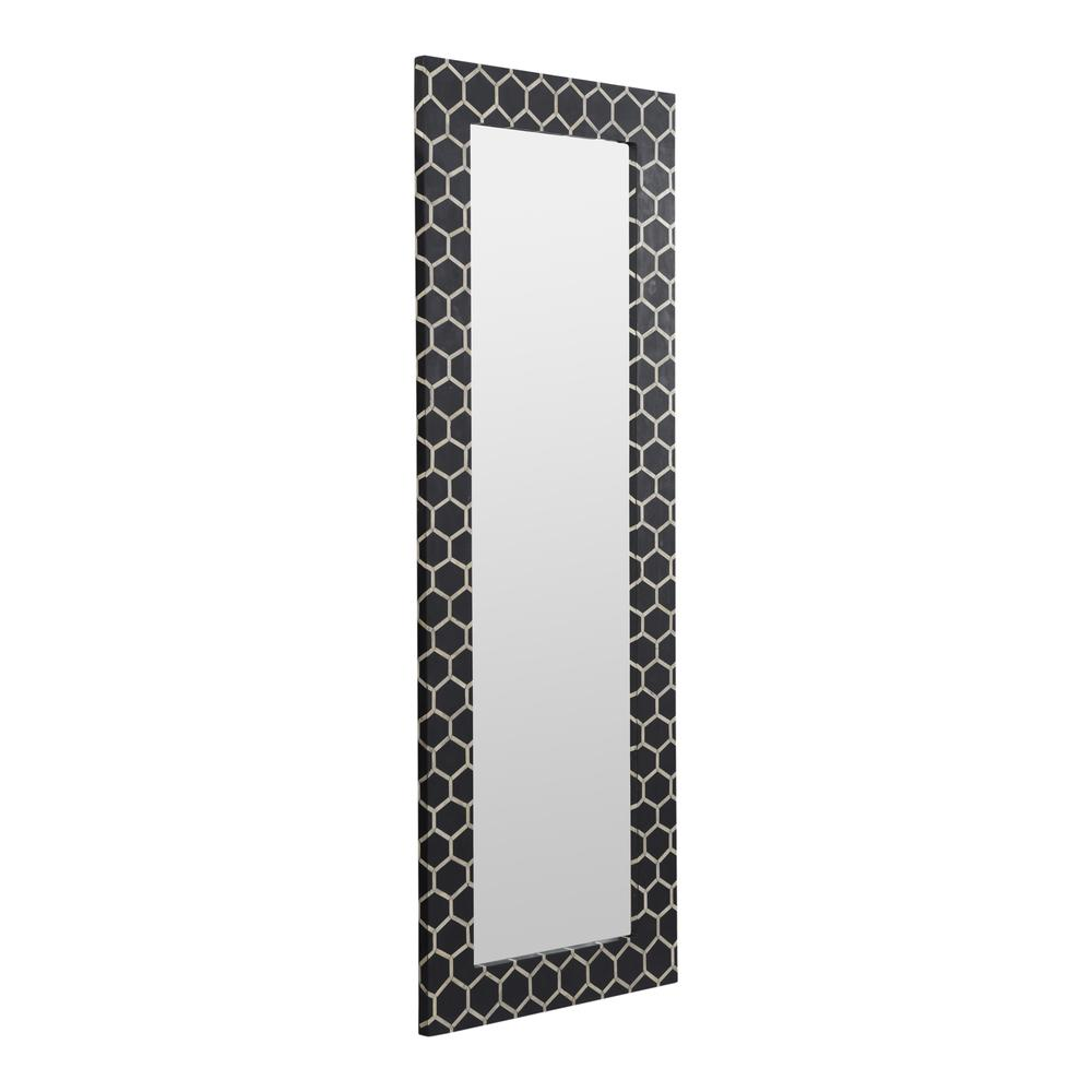 Honeycomb Design Contemporary Mirror (30" x 85")