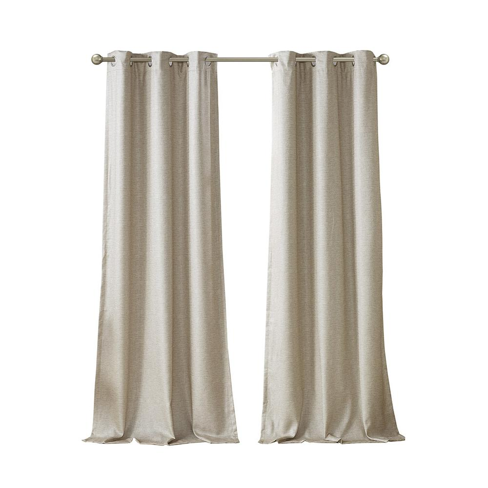 Beige - Sleek Modern Room Darkening Curtain Panel Pair (84")