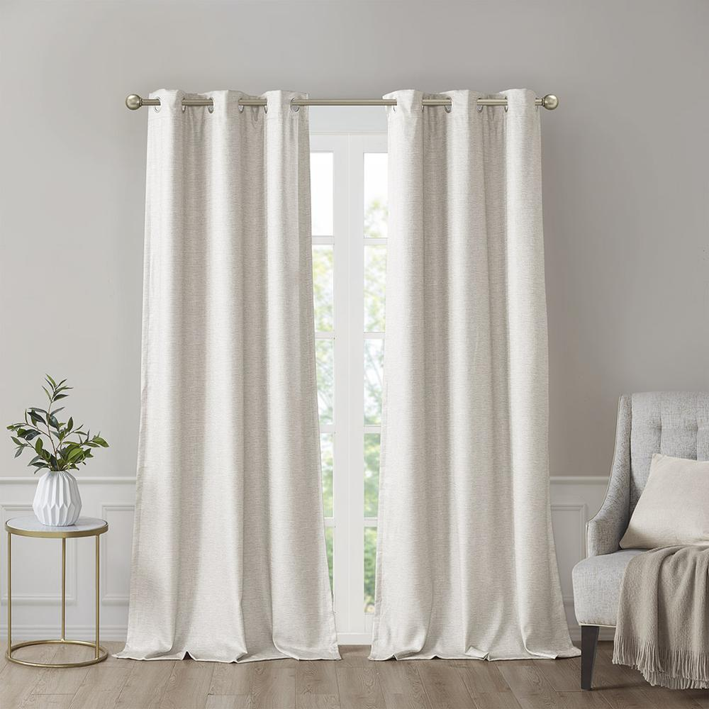 Cream - Sleek Modern Room Darkening Curtain Panel Pair (84")