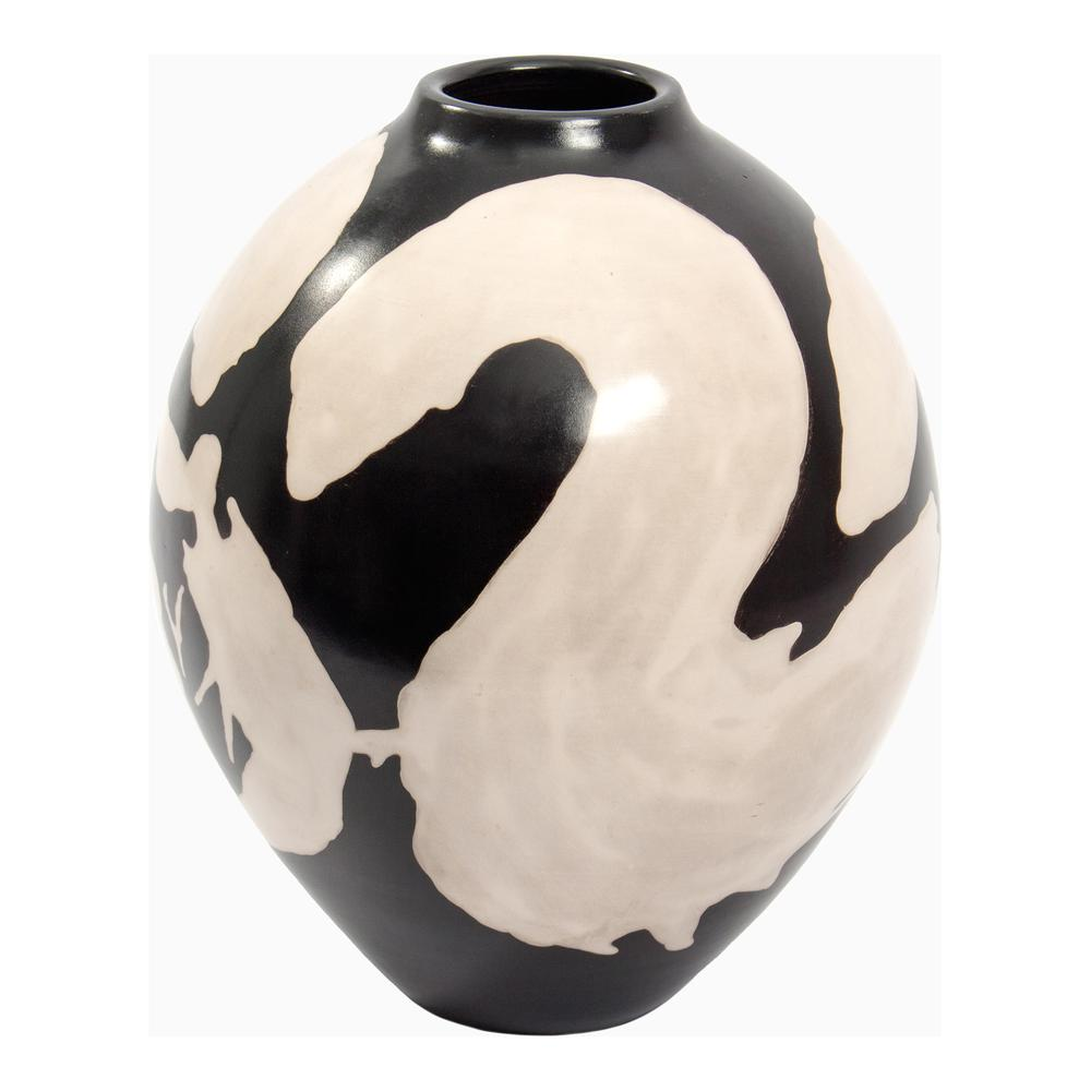 Abstract Floral Pattern Peruvian Vase (12")