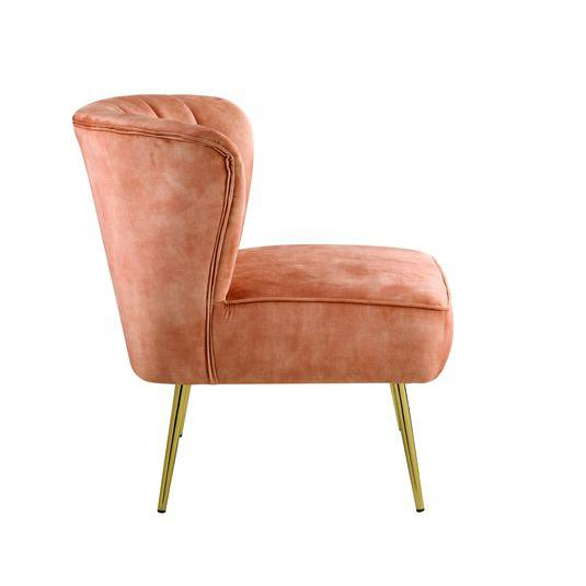 Burnt Orange - Luxe Velvet Wingback Chair (1 Pc)
