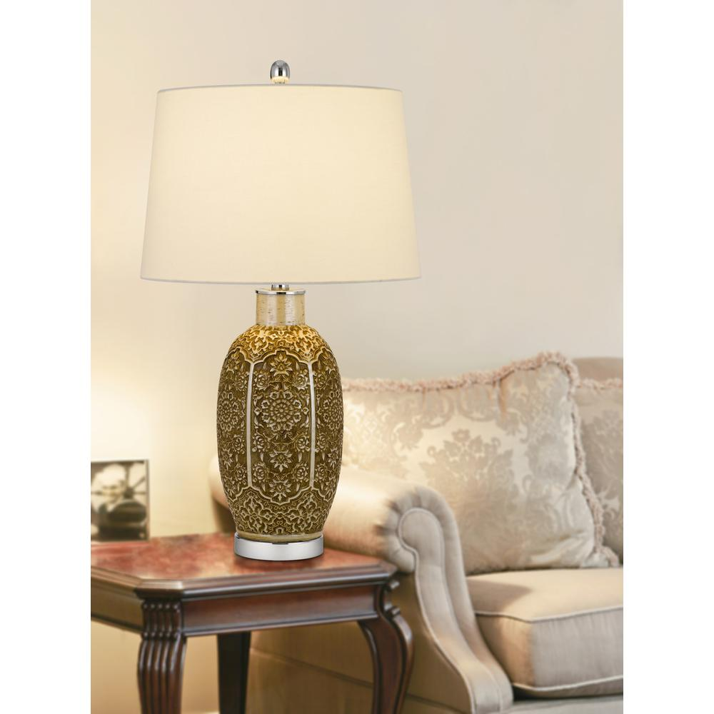 Vintage Floral Mosaic Design Table Lamp (1 Pc) 28.5"