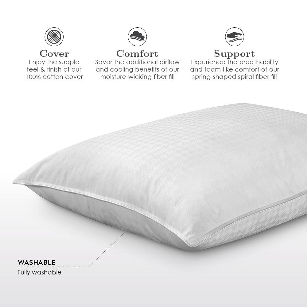 Relax with Cooling Memory Pillow (King) White