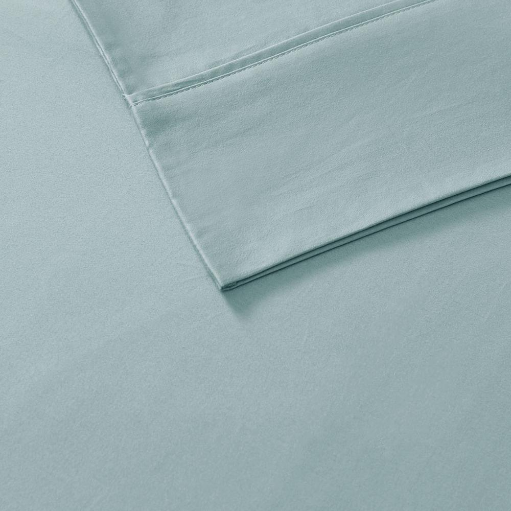 Light Blue - Soft Cotton Rich Sateen Sheet Set (6 Piece) Queen