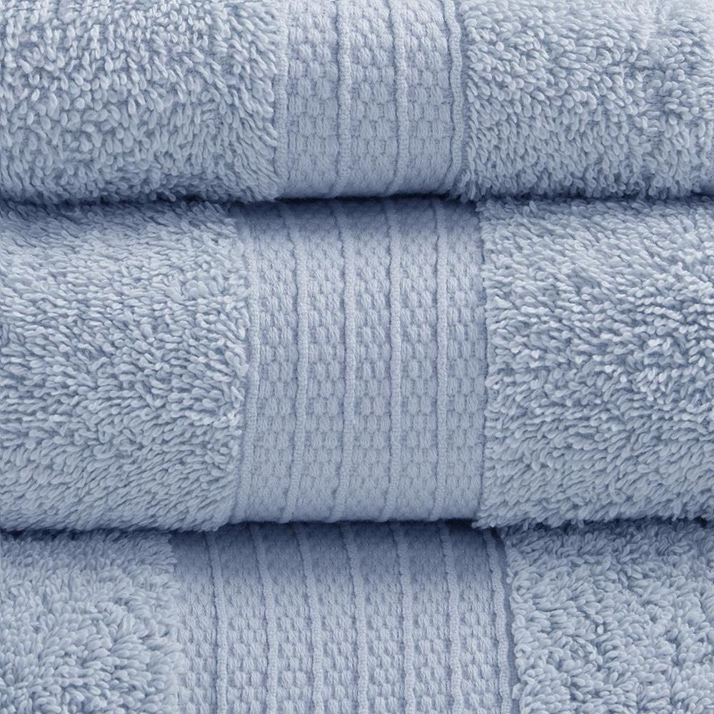 Blue - Ultra Soft Organic Bath Towel Set (6 Piece)