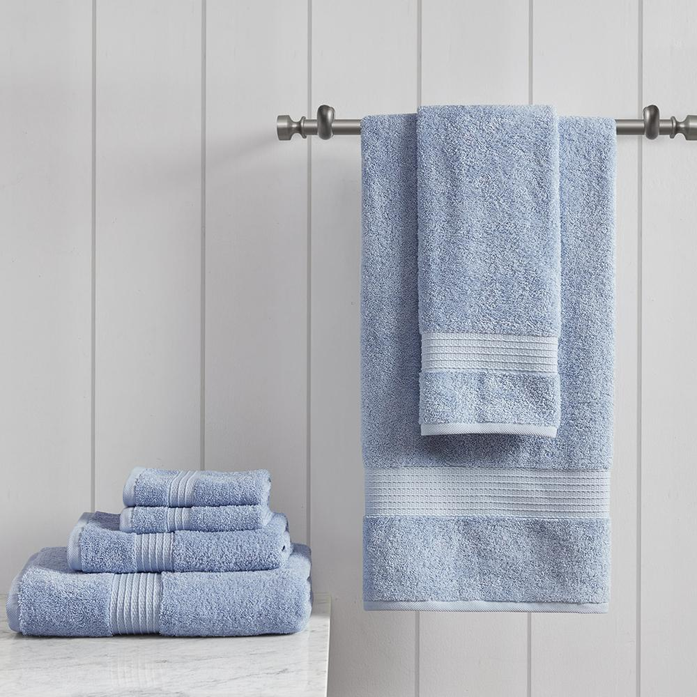 Blue - Ultra Soft Organic Bath Towel Set (6 Piece)