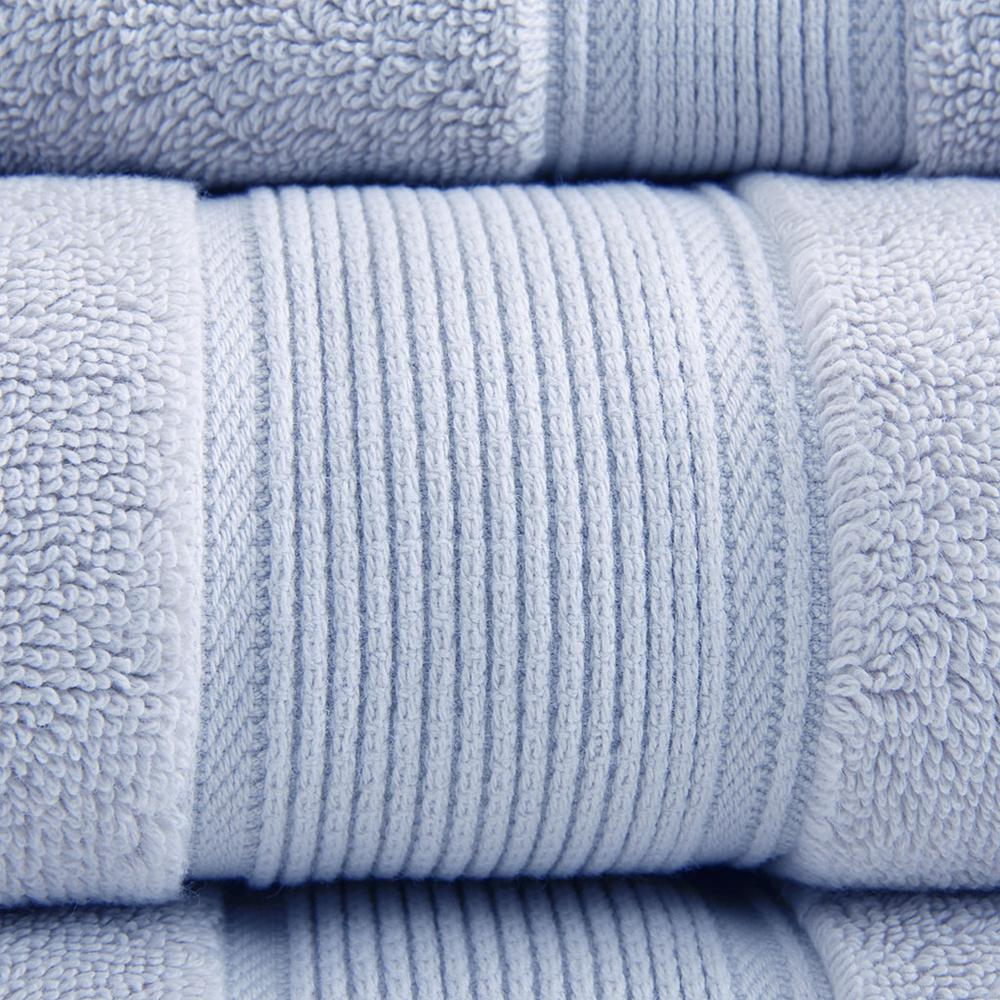 Signature Cotton Towel Set (8 Piece) Light Blue