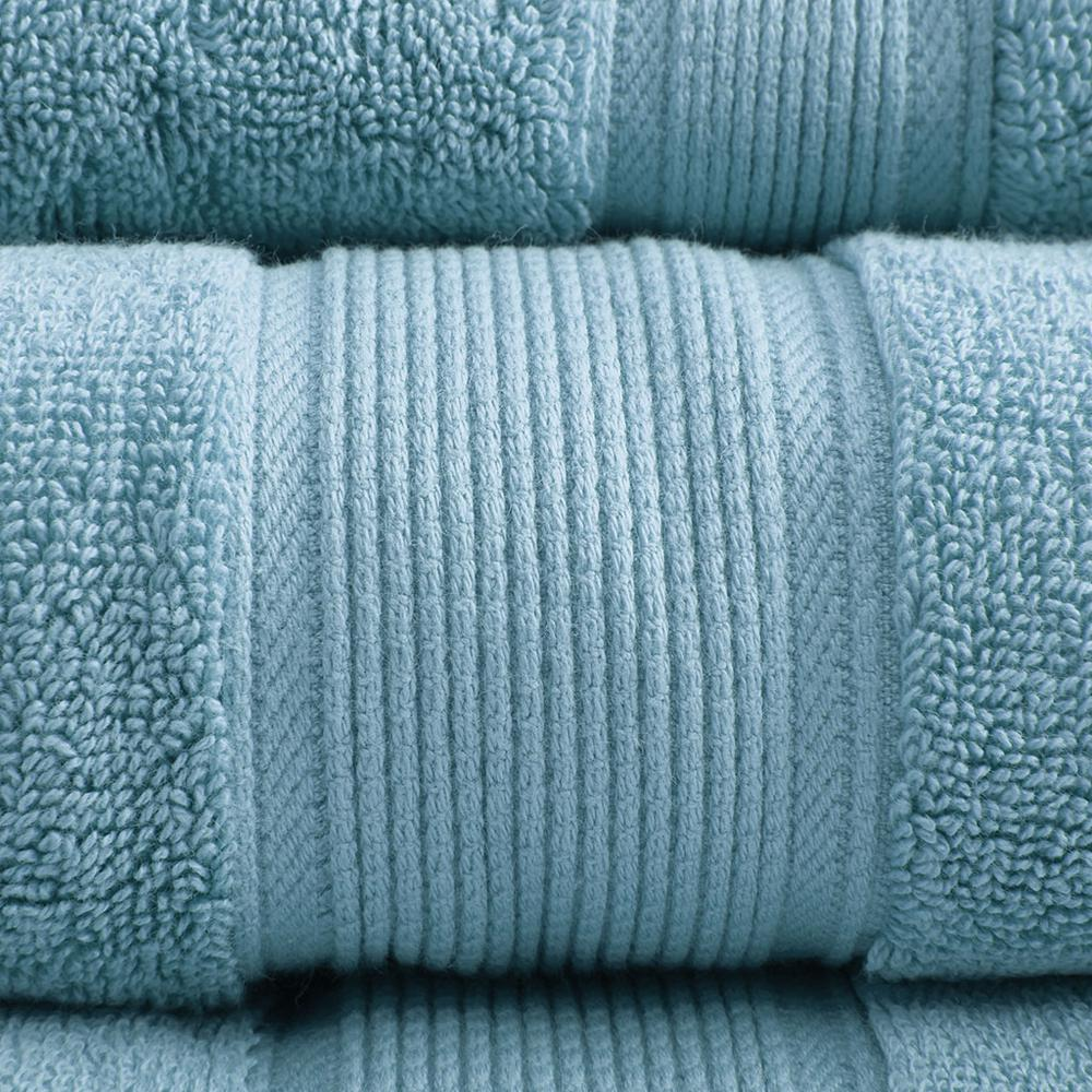 Signature Cotton Towel Set (8 Piece) Aqua